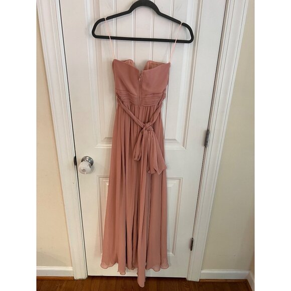 Birdy Grey Grace Convertible Chiffon Pink Bridesmaid‎ Dress Sz XS - Picture 4 of 6